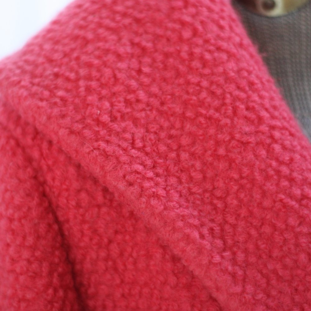 J. Crew Raspberry Pink Curly Felted Wool Jacket - image 4